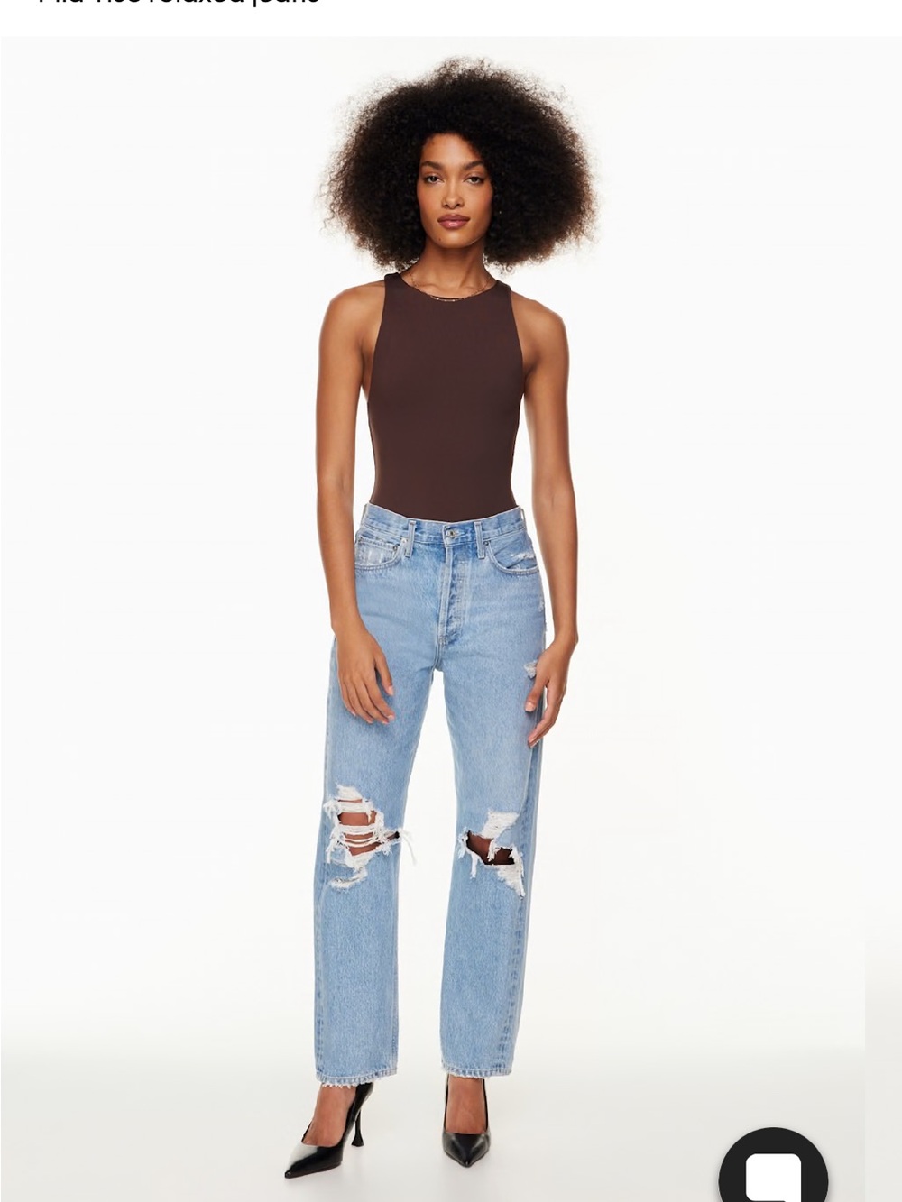 Agolde 90s High-Rise Relaxed Women’s Ripped Light Blue Jeans